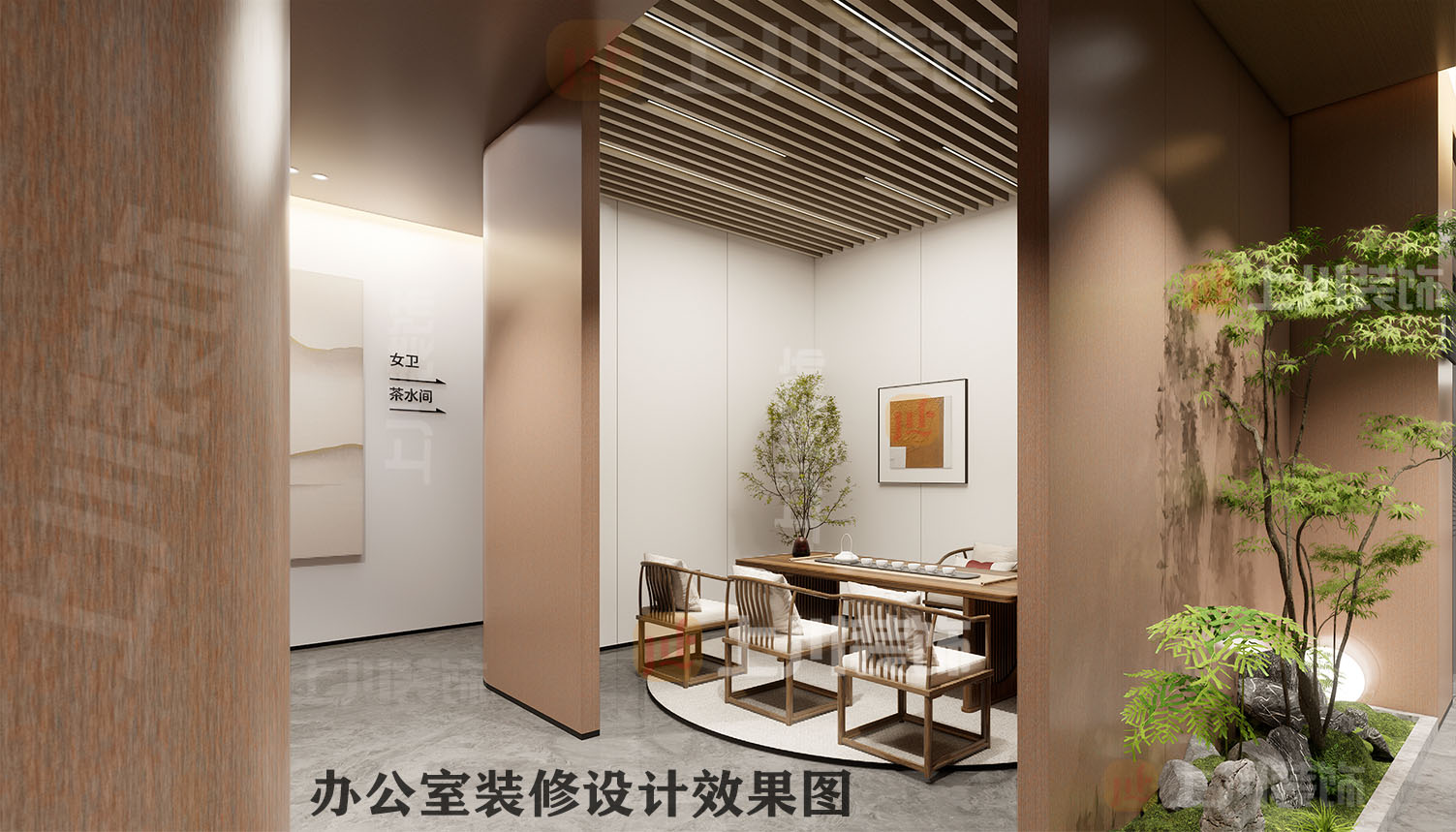 上川裝飾專注辦公室裝修設計:佛山市三水區(qū)辦公室裝修設計效果圖案例
